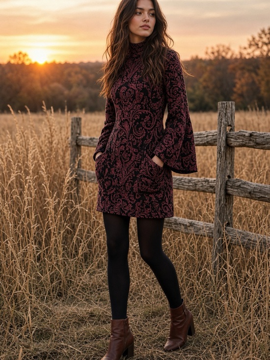 Free People Tops - Free People “Modern Love” Tunic dress by Free People with Bell sleeves Size M